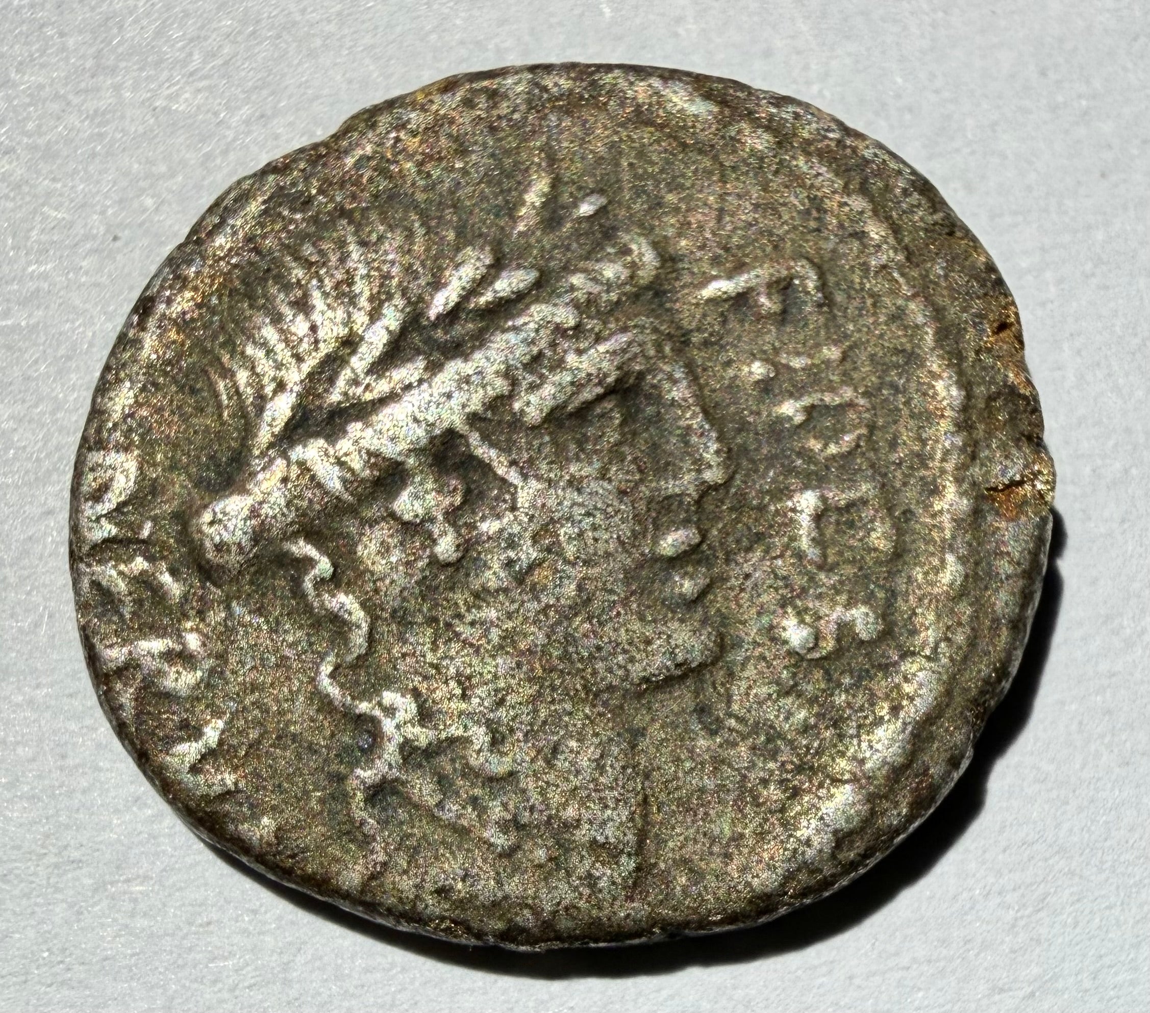 Roman Republic AR Denarius 47 BC A. Licinius Nerva Fides Horseman Captive