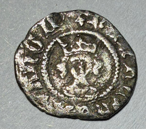 Henry VI Hammered Silver Halfpenny - Leaf-Trefoil Issue, London Mint- Spink 1905