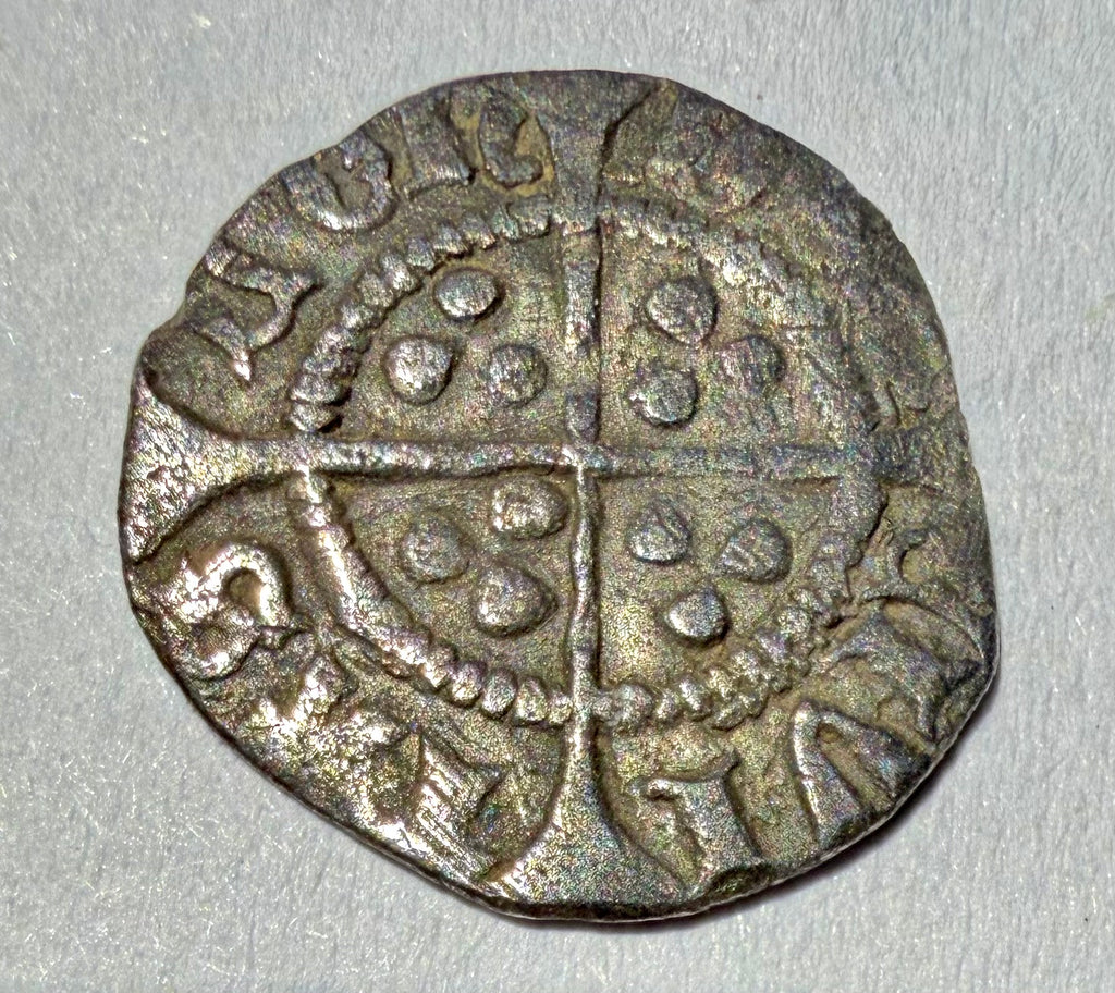 Henry VI Hammered Silver Halfpenny - Leaf-Trefoil Issue, London Mint- Spink 1905