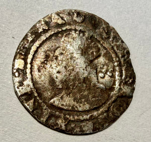 Elizabeth I Silver Hammered Halfgroat - Crescent Mint Mark-S.2579