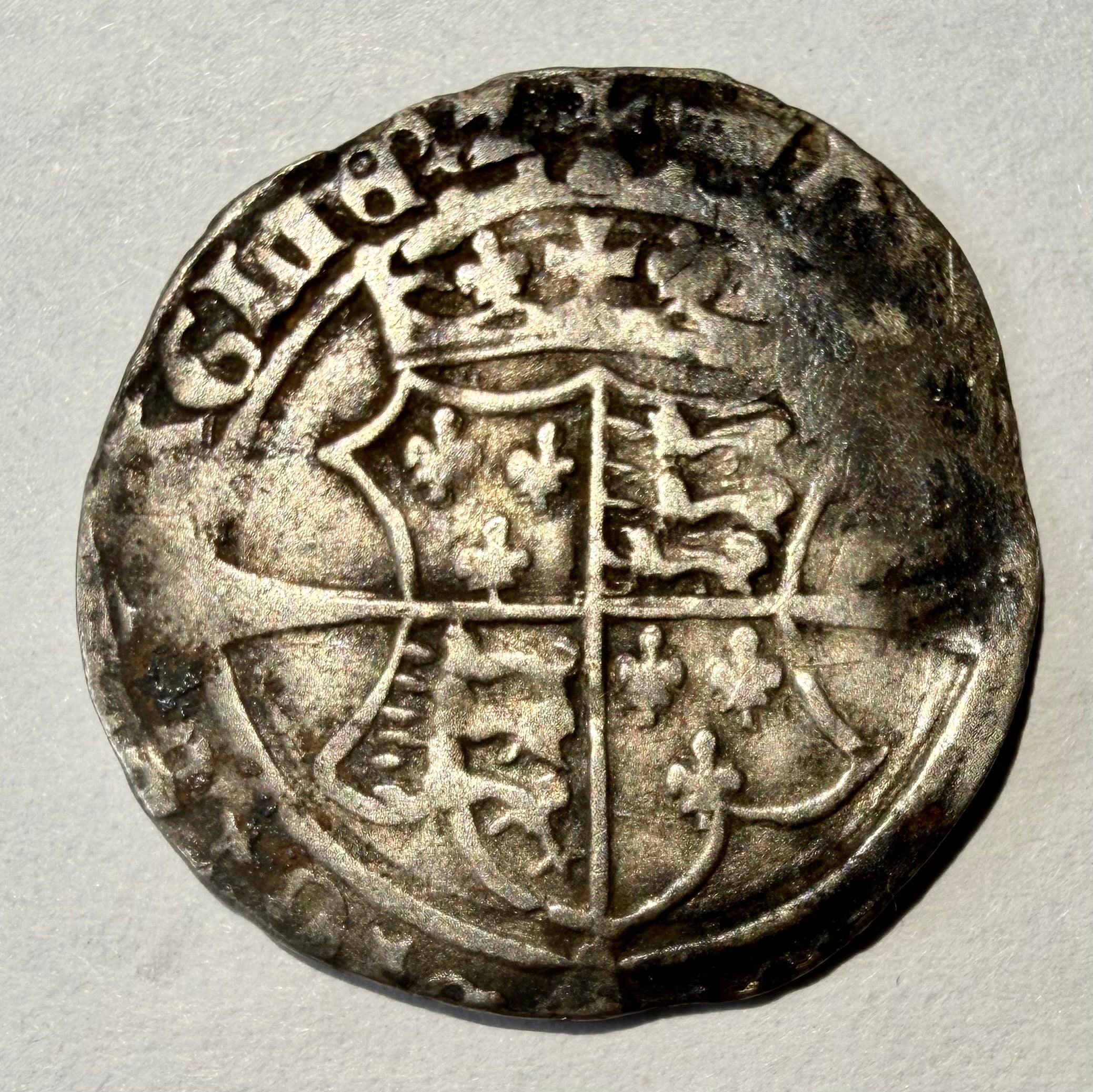 Henry VIII Hammered Silver Irish Groat - First Harp Coinage c.1534-1540 h-R