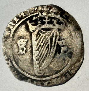 Henry VIII Hammered Silver Irish Groat - First Harp Coinage c.1534-1540 h-R