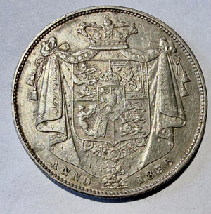 1836 William IV Silver Half Crown Coin - High grade- Spink 3834 (Copy)