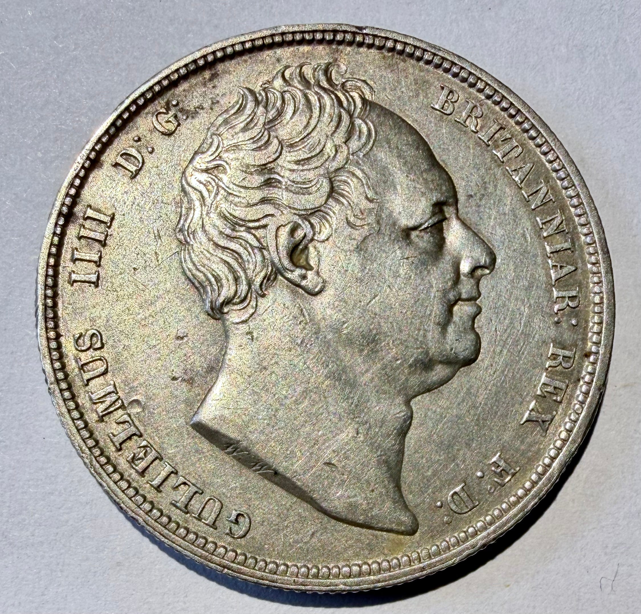 1836 William IV Silver Half Crown Coin - High grade- Spink 3834 (Copy)