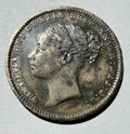 1887 Victoria Young Head Silver Shilling - Choice EF/AU-heavily toned