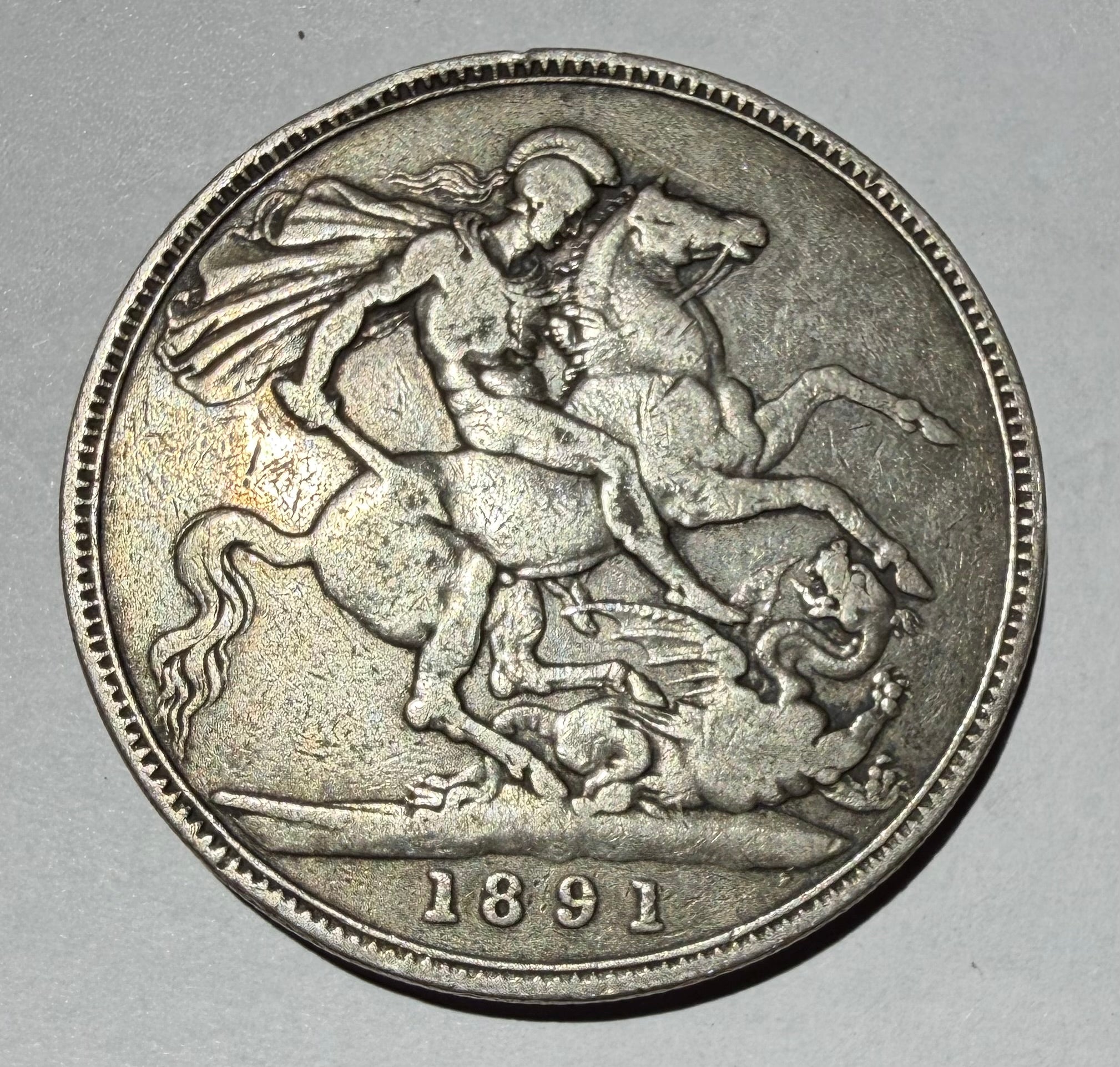 1891 Queen Victoria Silver Crown Coin