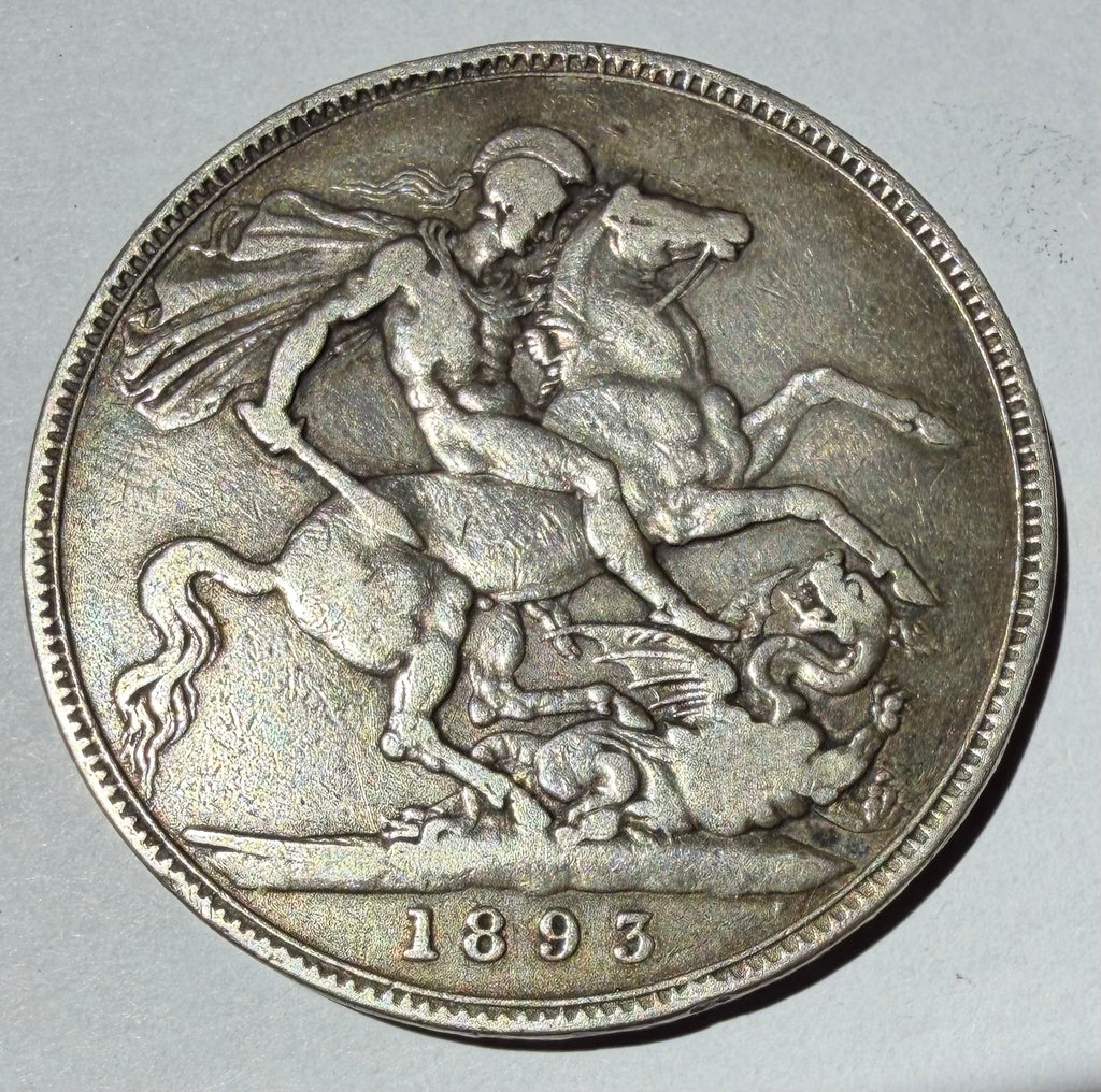 1893 LVII Queen Victoria Silver Crown Coin
