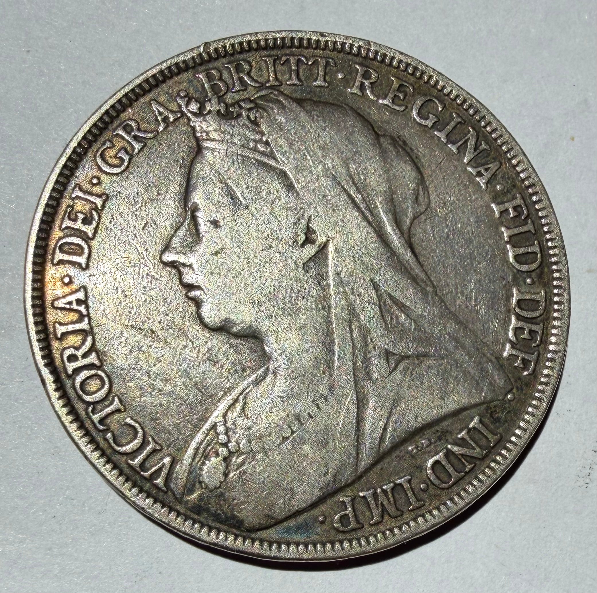 1893 LVII Queen Victoria Silver Crown Coin