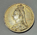 1889 Victoria Jubilee Head Shilling - Gilded Silver