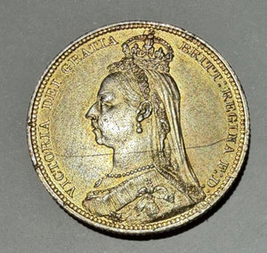 1889 Victoria Jubilee Head Shilling - Gilded Silver