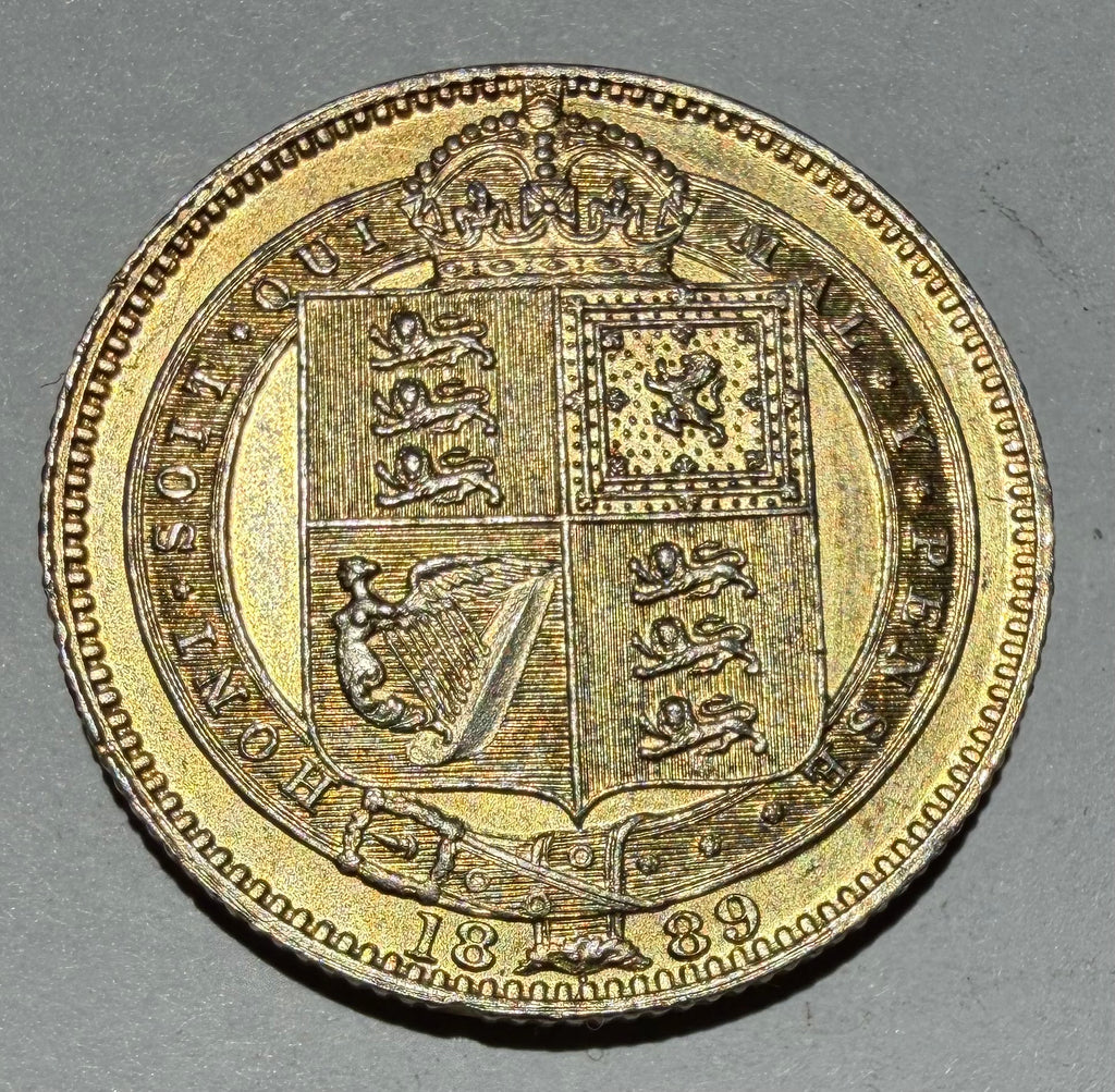 1889 Victoria Jubilee Head Shilling - Gilded Silver