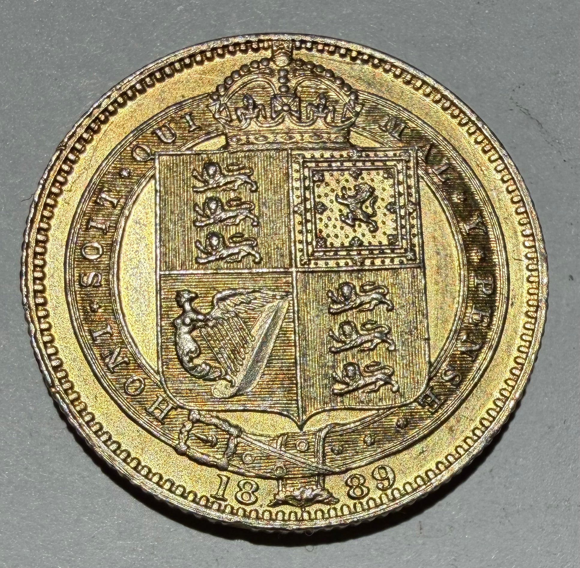1889 Victoria Jubilee Head Shilling - Gilded Silver