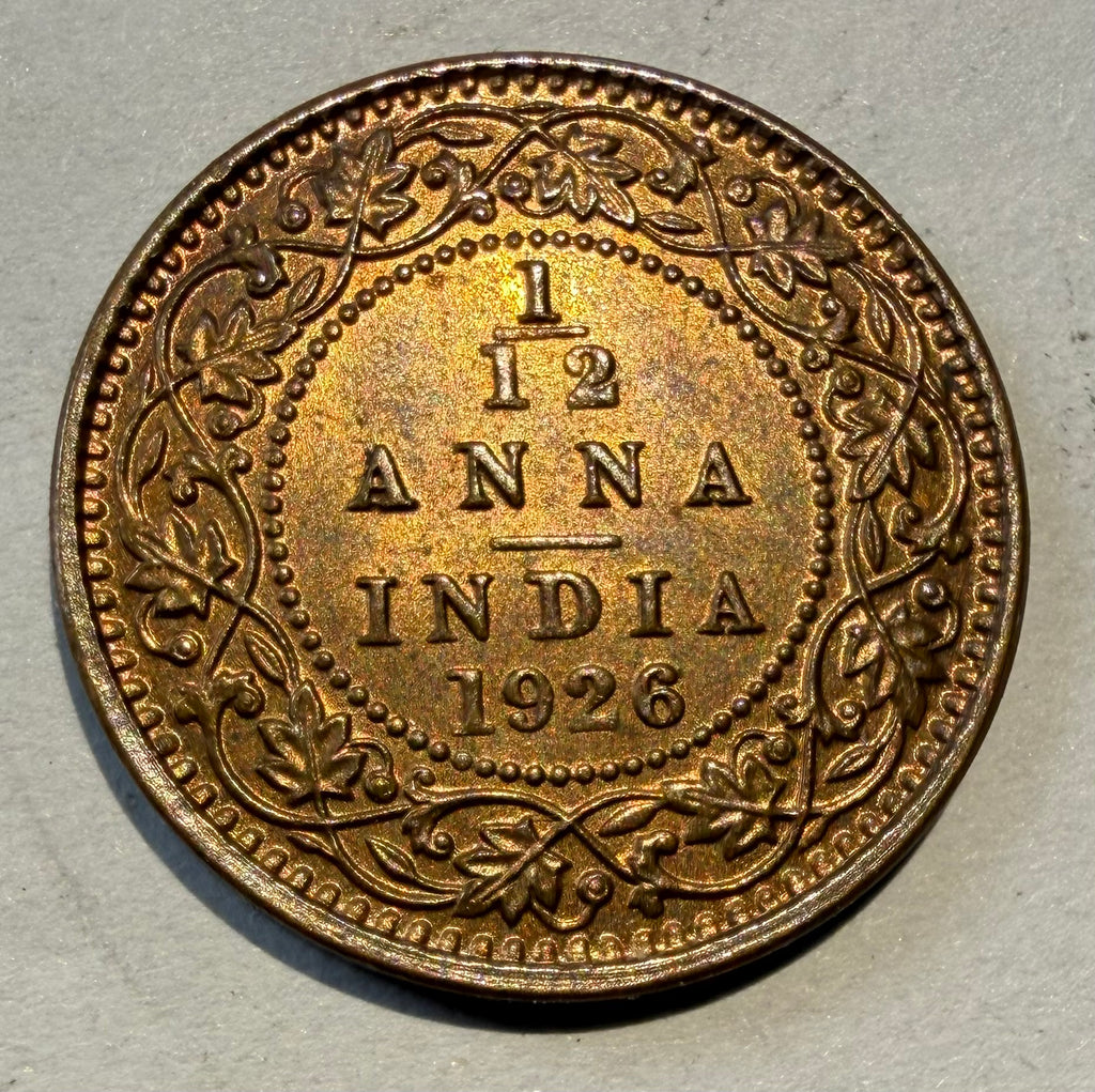 India 1/12 anna-1926C-UNC