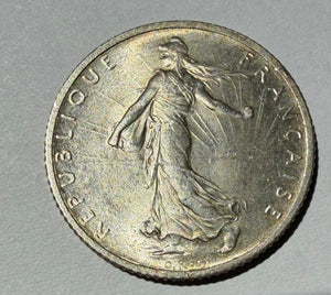 France 1898 Silver 1 Franc Coin - - High Grade / Choice EF