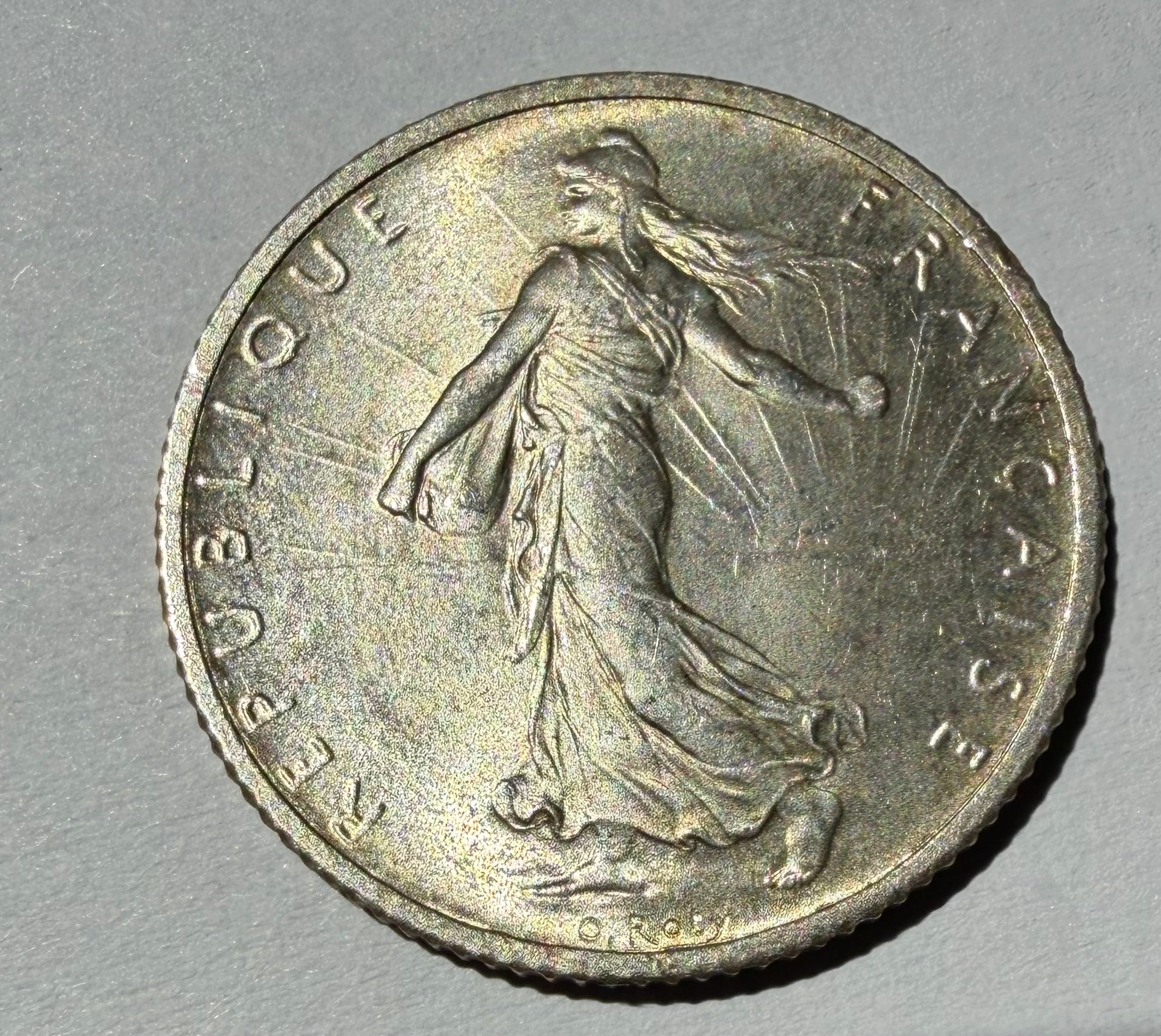 France 1898 Silver 1 Franc Coin - - High Grade / Choice EF