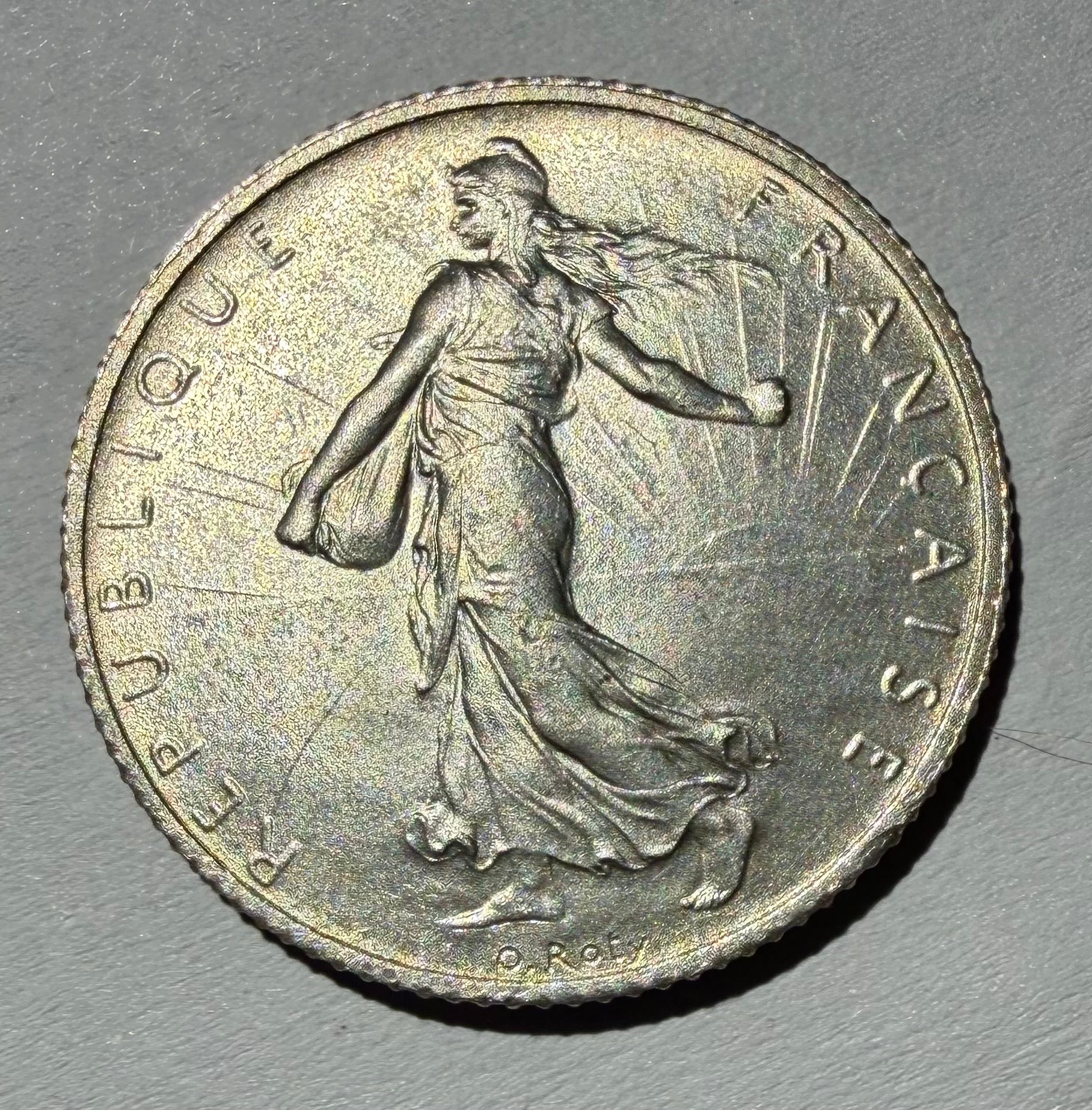 France 1898 Silver 1 Franc Coin - Choice uncirculated