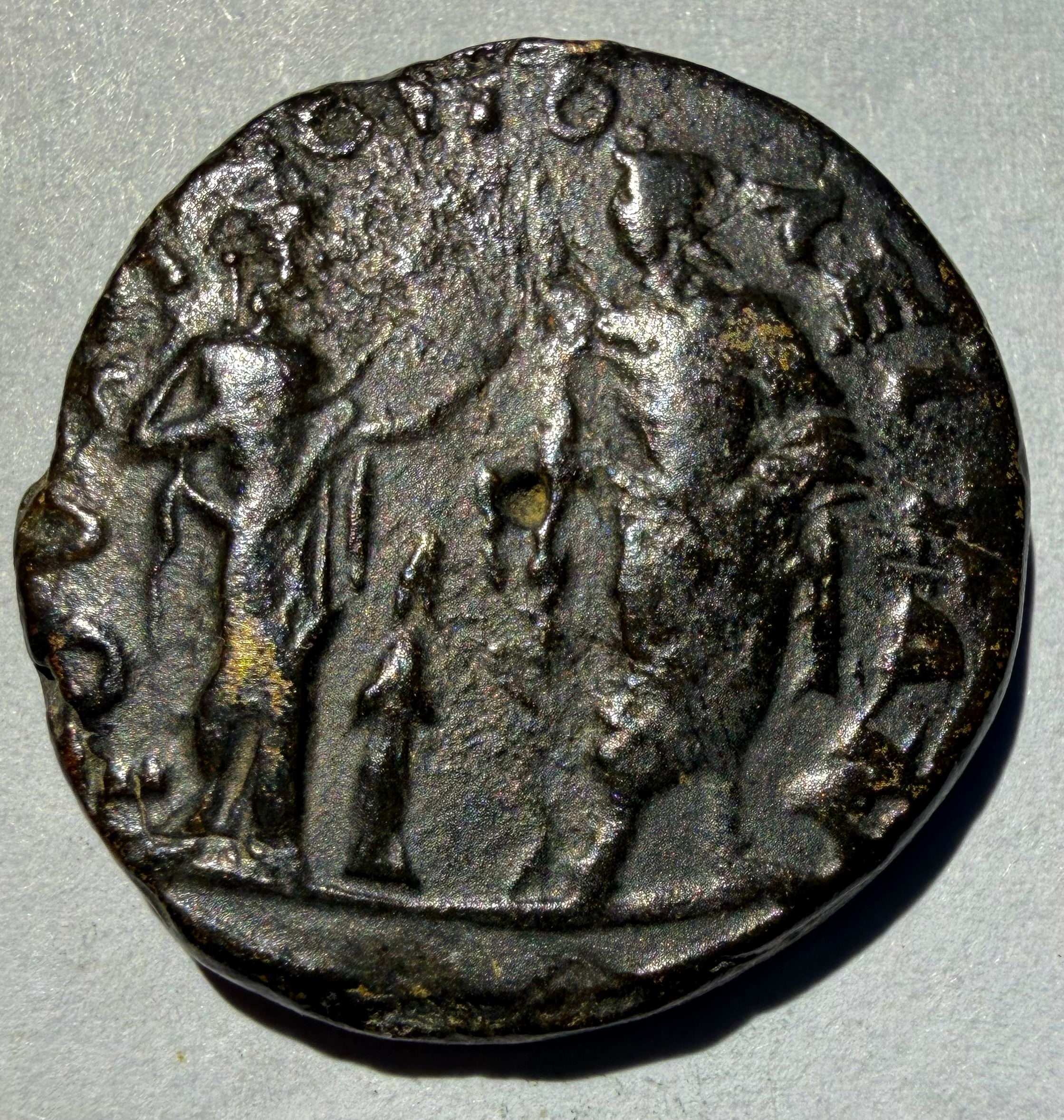 PHILIP I Ancient Roman Provincial AE26 Iuliopolis Bithynia Asclepius-Rare