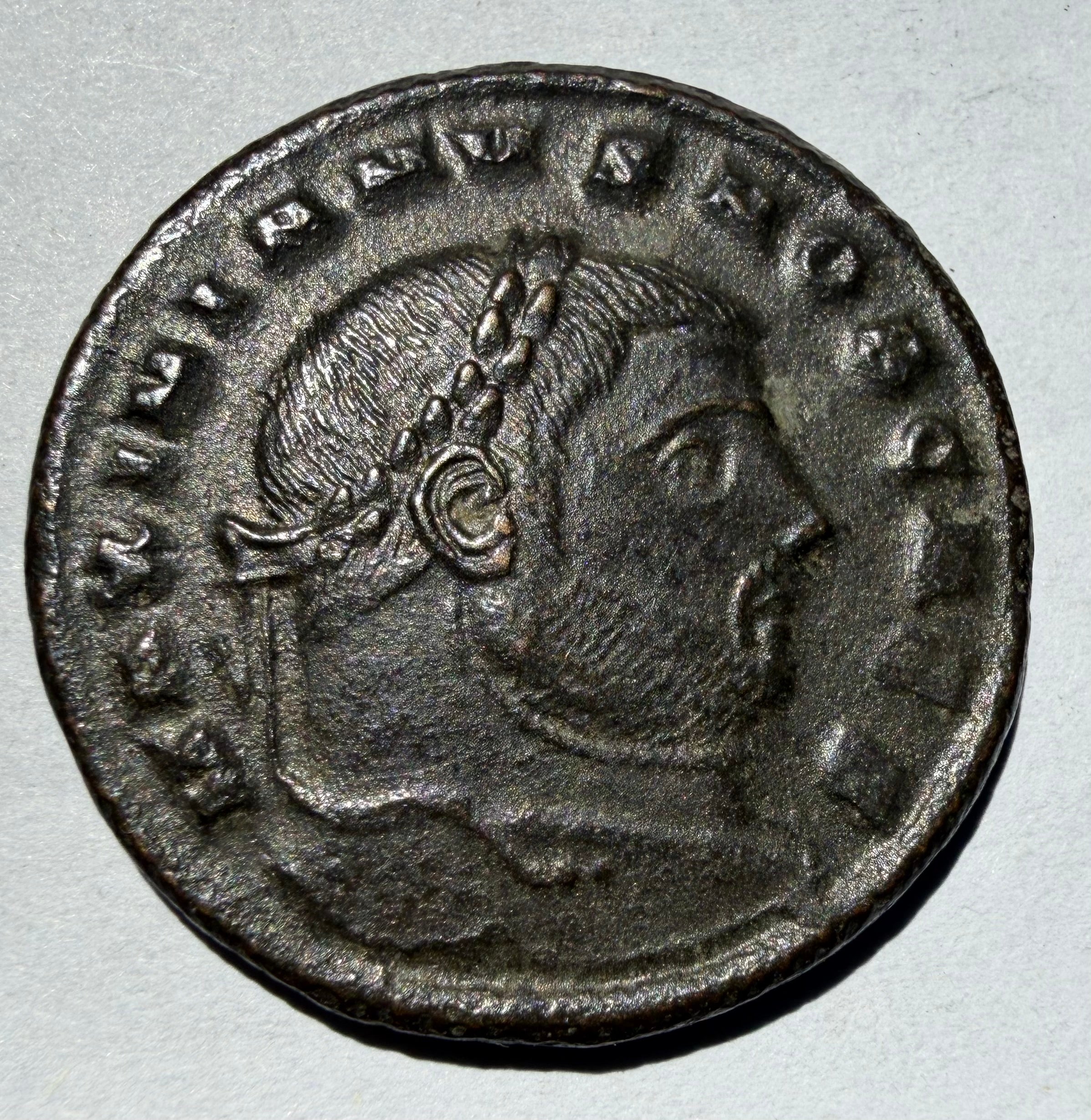 GALERIUS as Caesar Roman Bronze Follis Coin SACRA MONETA Aquileia