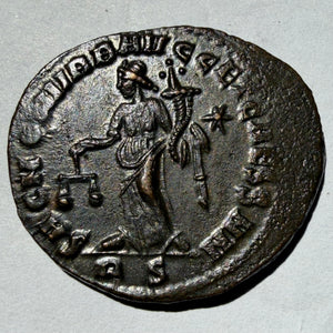 GALERIUS as Caesar Roman Bronze Follis Coin SACRA MONETA Aquileia