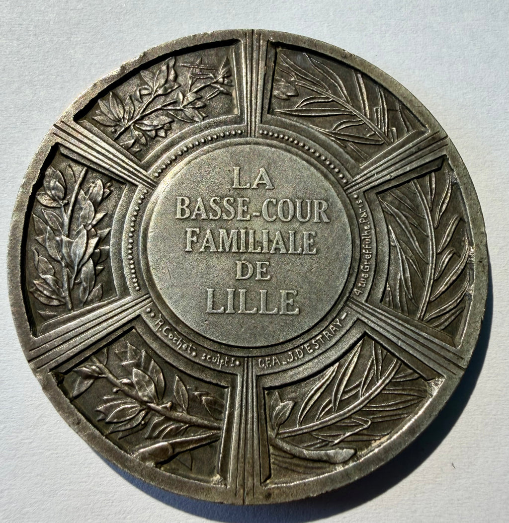 Art Deco French Medal Robert Cochet Monnaie de Paris Basse-Cour de Lille 50mm