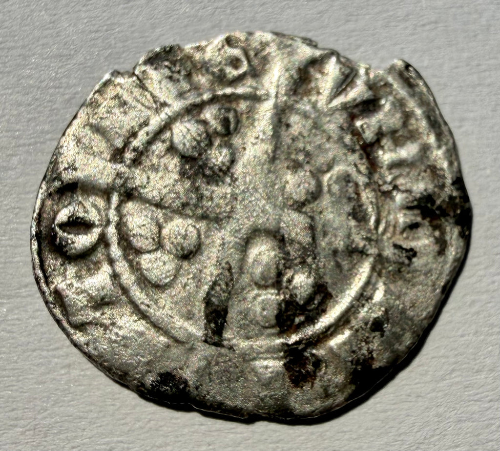 Edward I Silver Long Cross Penny Bristol Mint Class 9b - Star On Breast S-1416