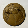 Richard Fath Art Deco Bronze Dog Medal, Special Terrier Paris, c.1930 41mm
