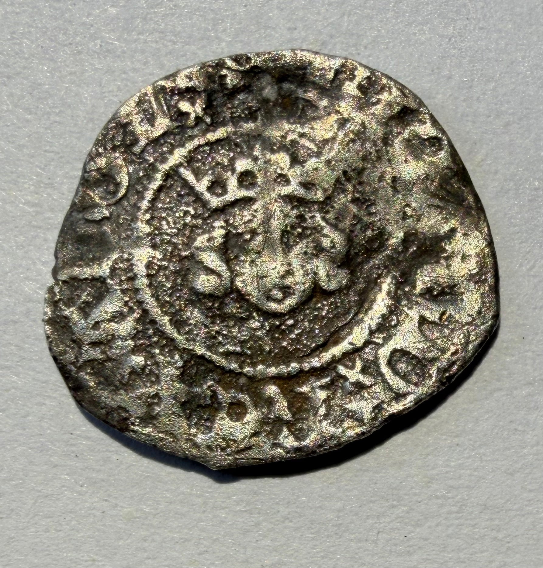 Richard II Silver Halfpenny - London Mint - Spink 1700 / N.1332 - Late Style