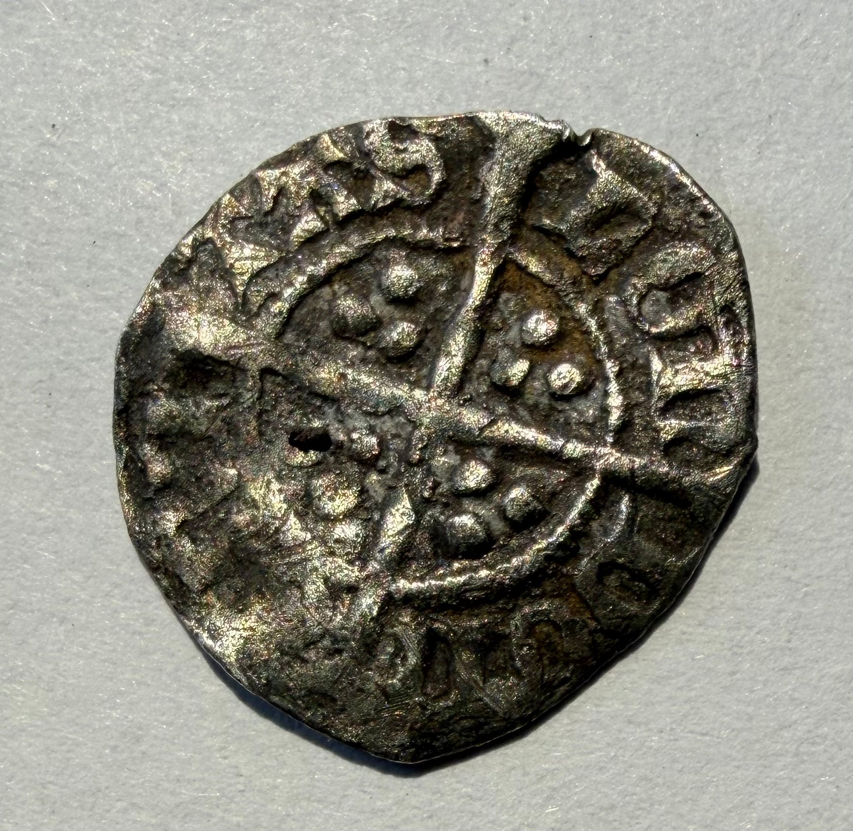 Richard II Silver Halfpenny - London Mint - Spink 1700 / N.1332 - Late Style