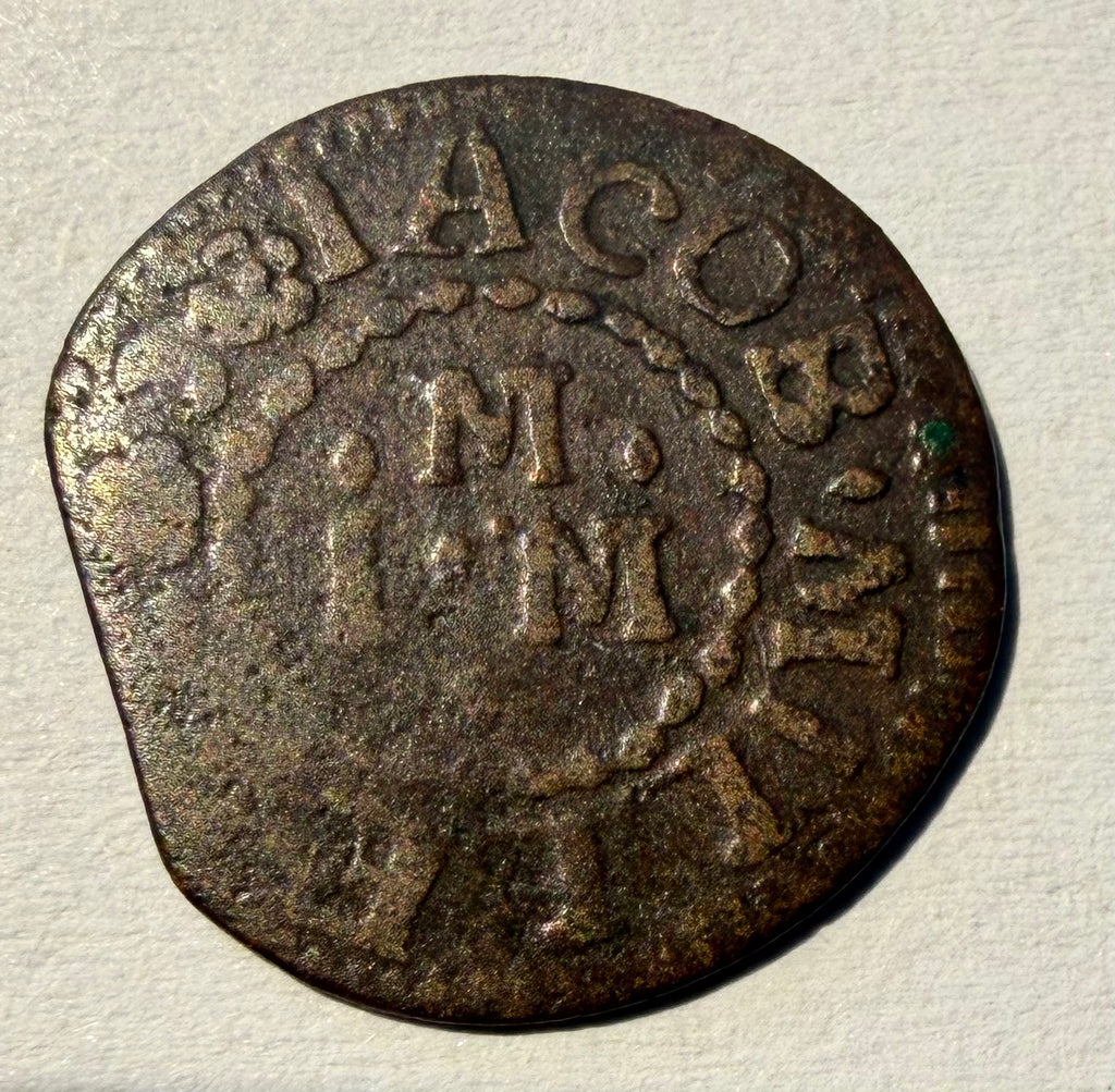 ESSEX Colchester 1662 Jacob Miller 17th C Copper Trade Farthing Token W.134