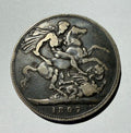1897 Queen Victoria Veiled Head Silver Crown - Regnal Year LXI