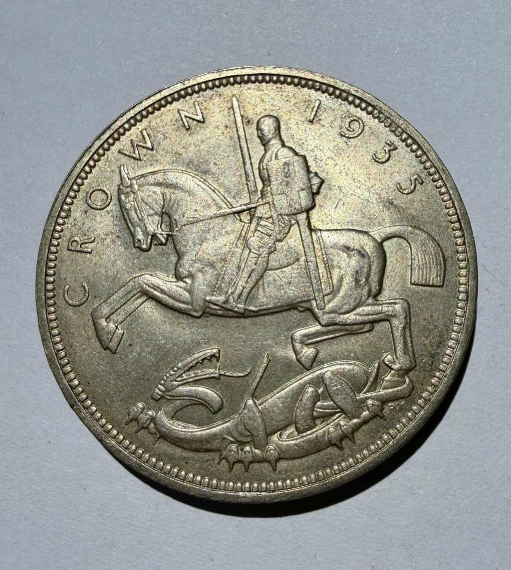 George V, Crown, 1935, “Rocking Horse Crown” -high grade