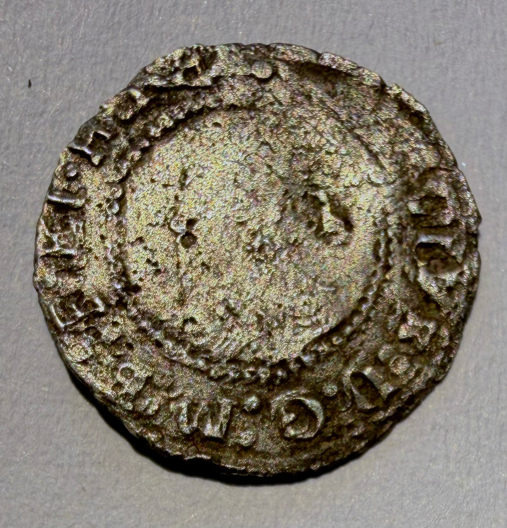 Charles I Penny Tower Mint MM Two Pellets Beaded Inner Circle obverse S2846