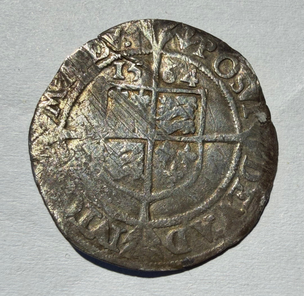 1564 Elizabeth I Hammered Silver Sixpence - Pheon Mintmark