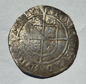 1564 Elizabeth I Hammered Silver Sixpence - Pheon Mintmark