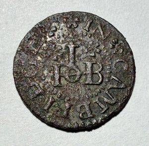 17th Century Farthing Token - Jonathan Browne, Cambridge Grocer (W.19)