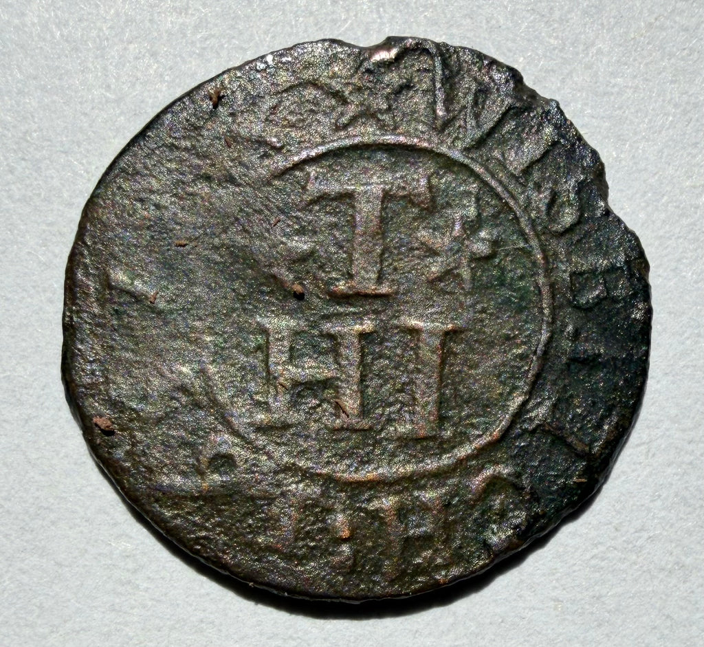Wisbech Cambridgeshire 1657 Farthing Token Henry Tunard Bakers Arms W211