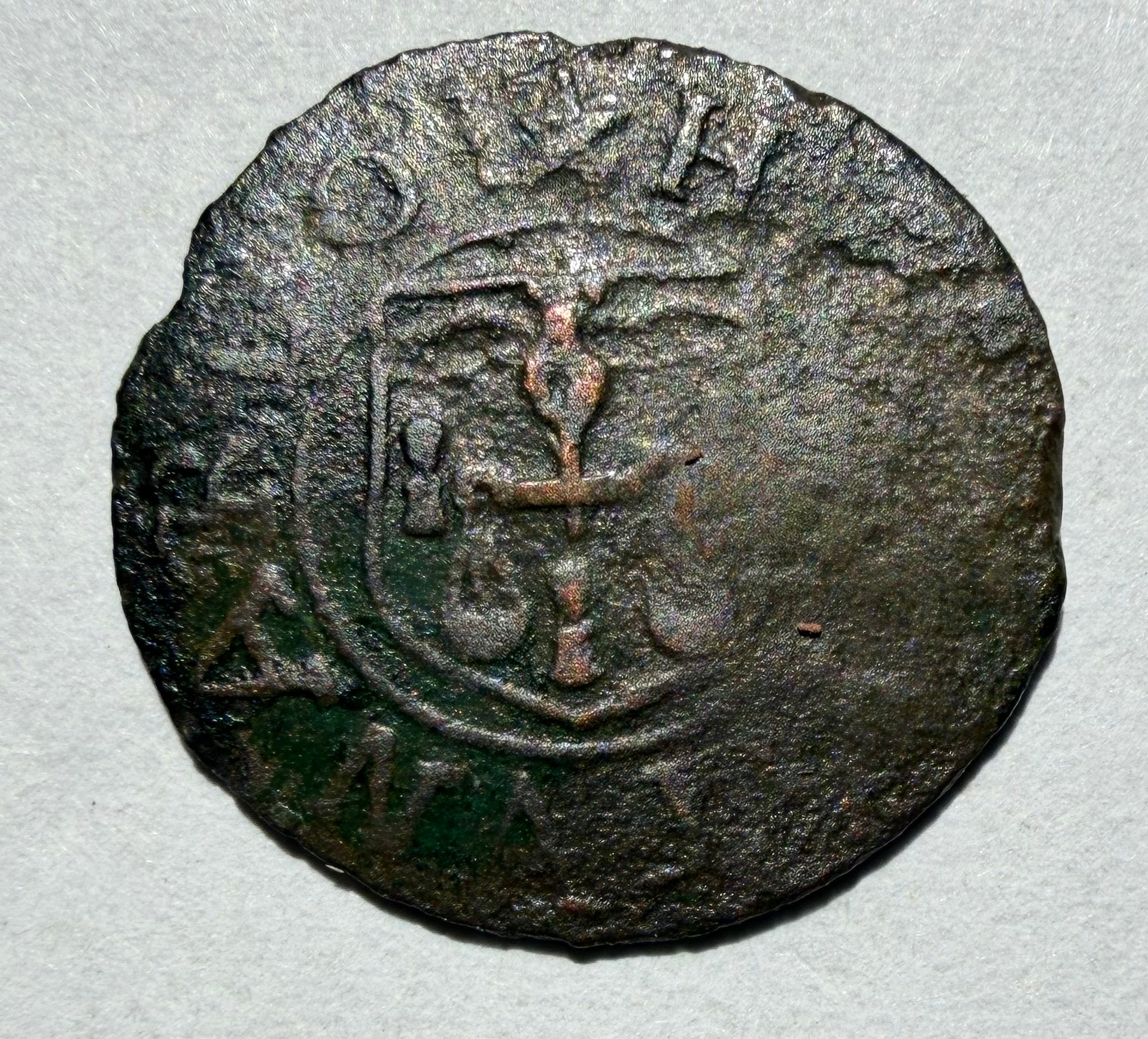 Wisbech Cambridgeshire 1657 Farthing Token Henry Tunard Bakers Arms W211