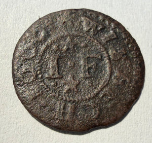 1666 Wisbech Cambridgeshire 17thC Trade Token - John Finch Farthing W.206