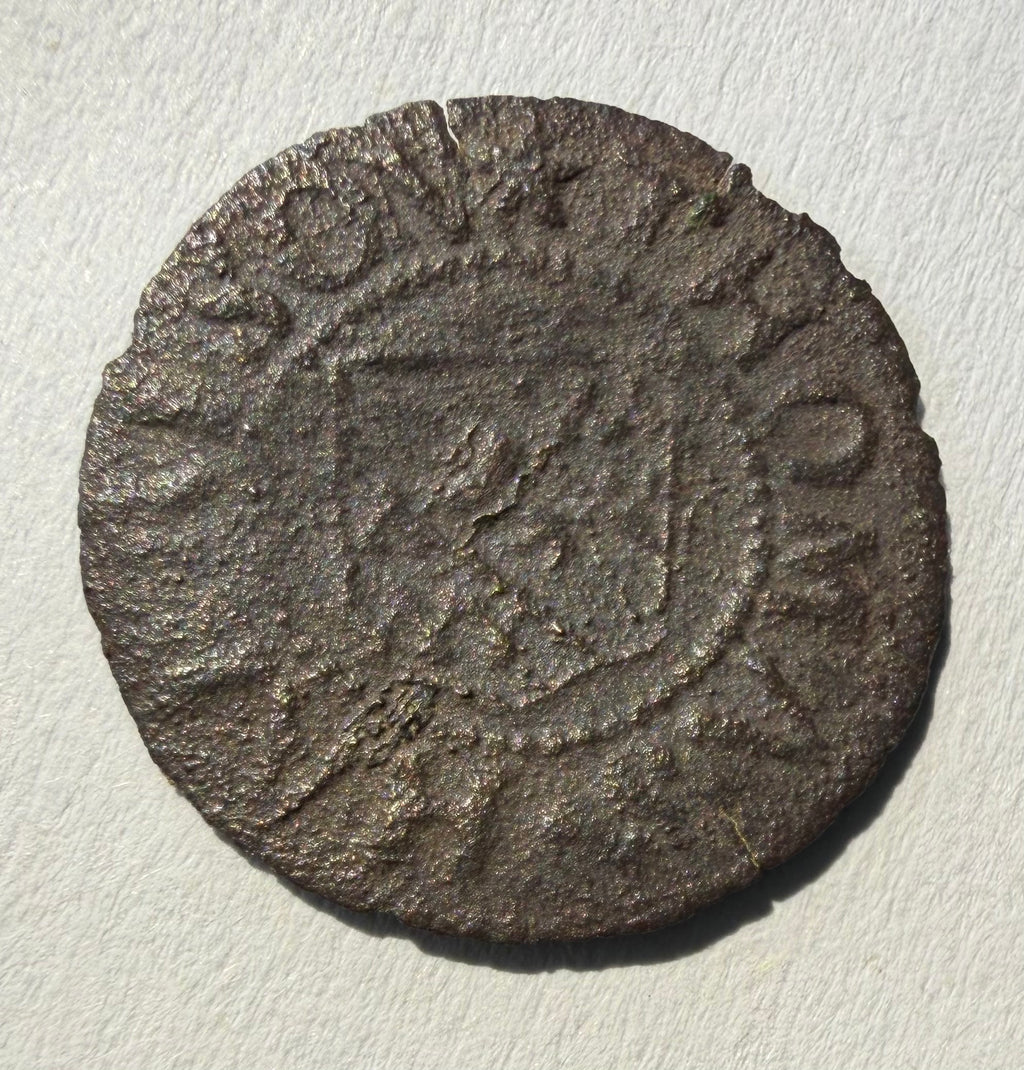 Cambridgeshire 17thC Trade Token - Robert Neale Grocer March 1656 Farthing W.154 (Copy)