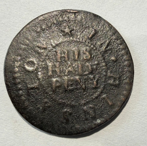 1667 Cambridgeshire Hinxton John North Halfpenny Token – Williamson 132-scarce