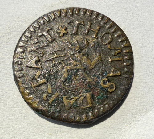 1667 Cambridgeshire Hinxton John North Halfpenny Token – Williamson 132-scarce (Copy)