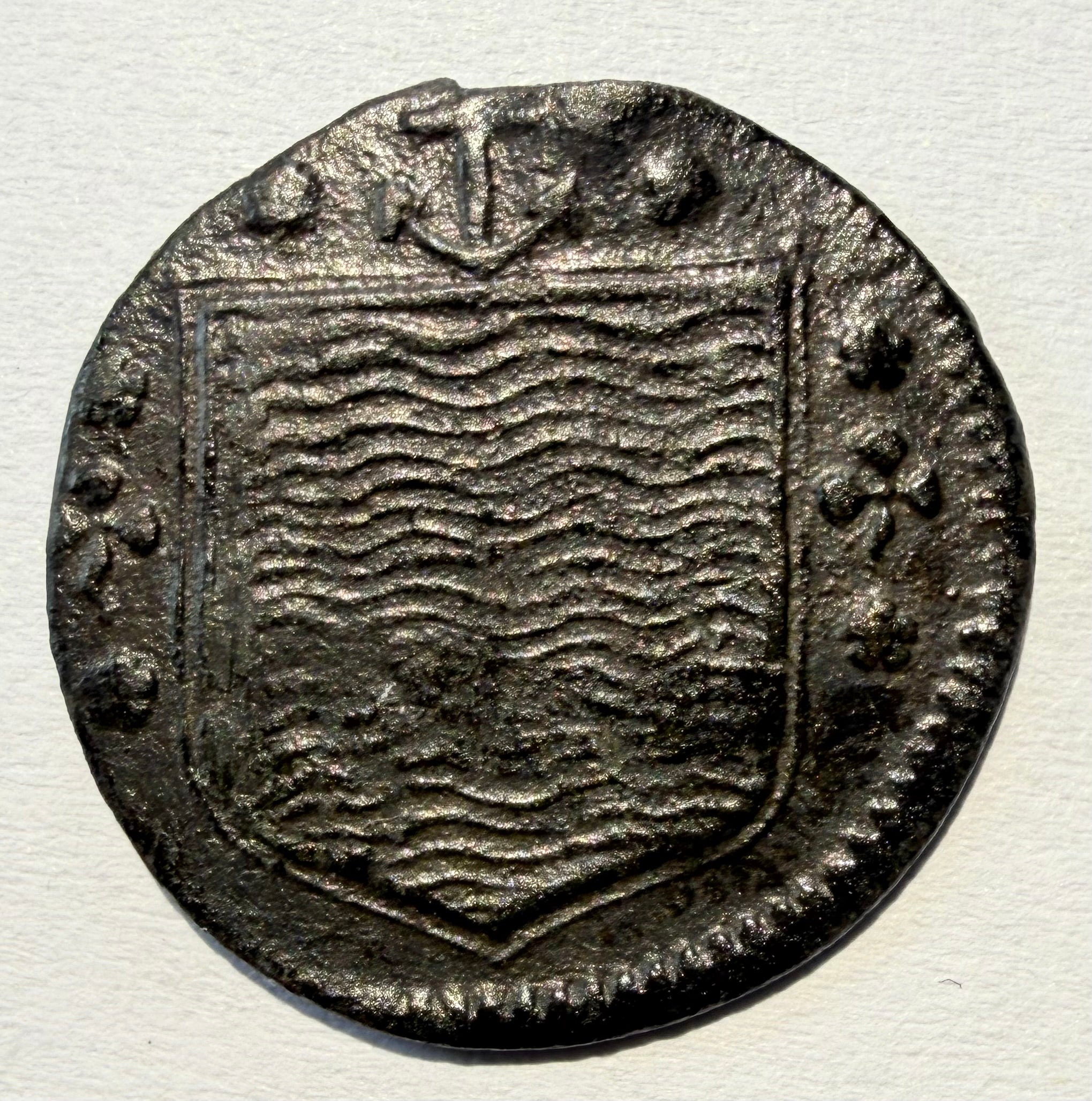 1669 Diss Town Farthing Norfolk Trade Token – Anchor & Shield