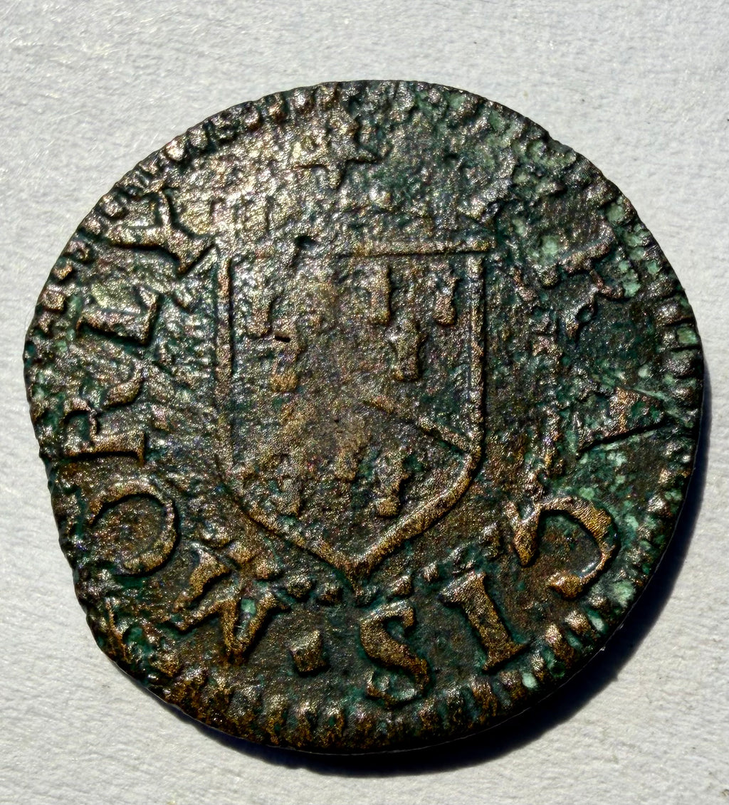 17th C Trade Token - Norfolk, Norwich - Francis Morley (Grocers' Arms) W#173