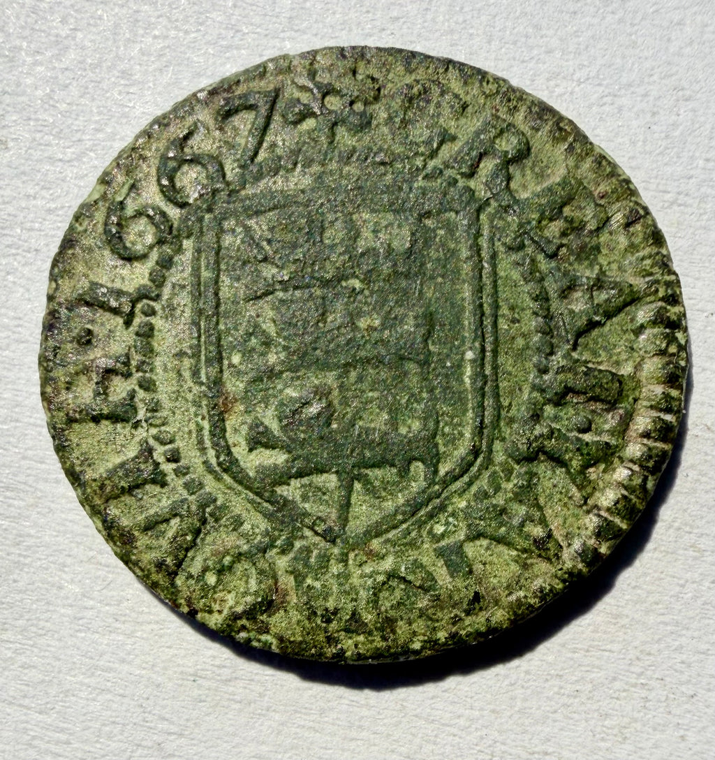 1667 Great Yarmouth Corporation Farthing Token – Borough Arms-W.284/5