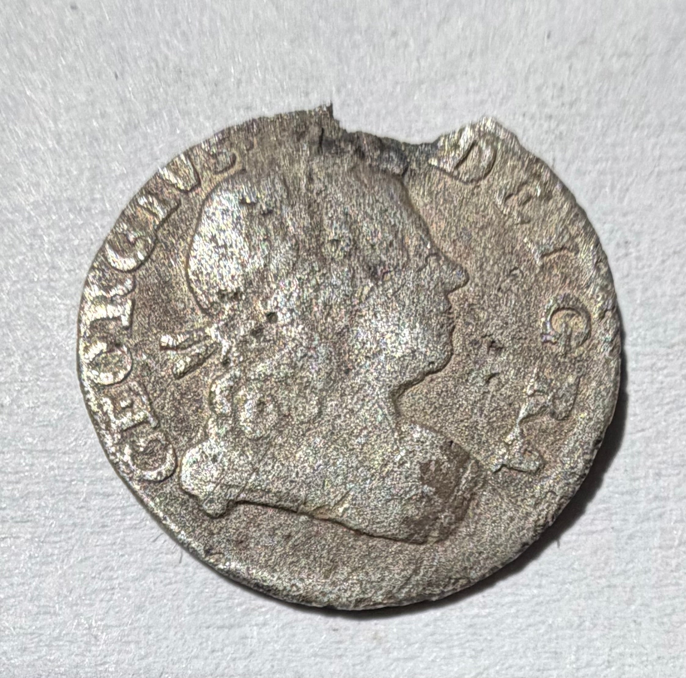 1718 George I Sterling Silver Penny – Metal Detector Find