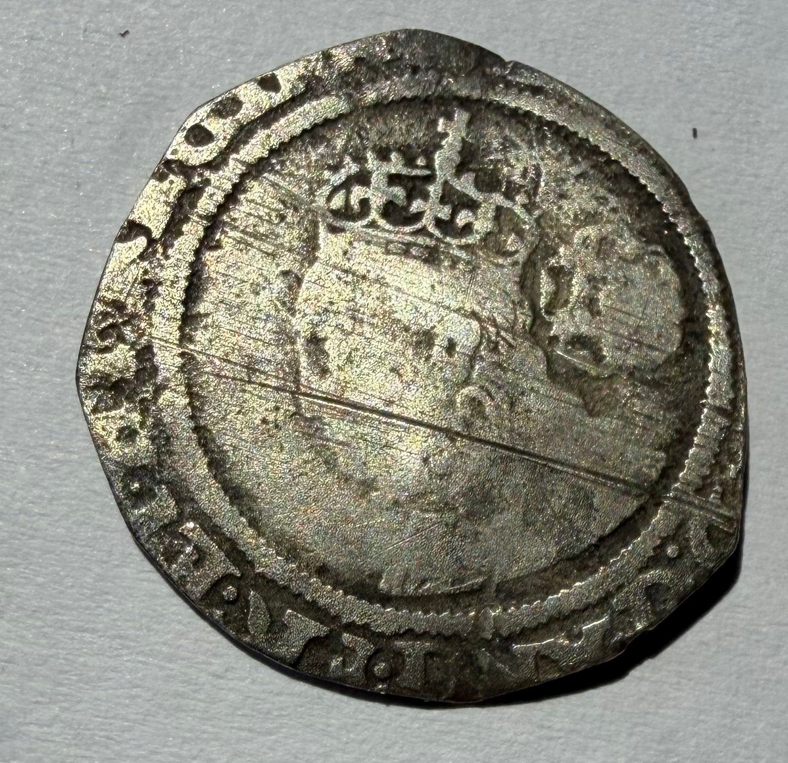 Elizabeth I 1569 Silver Sixpence | Clipped Flan | Crown Mint Mark |