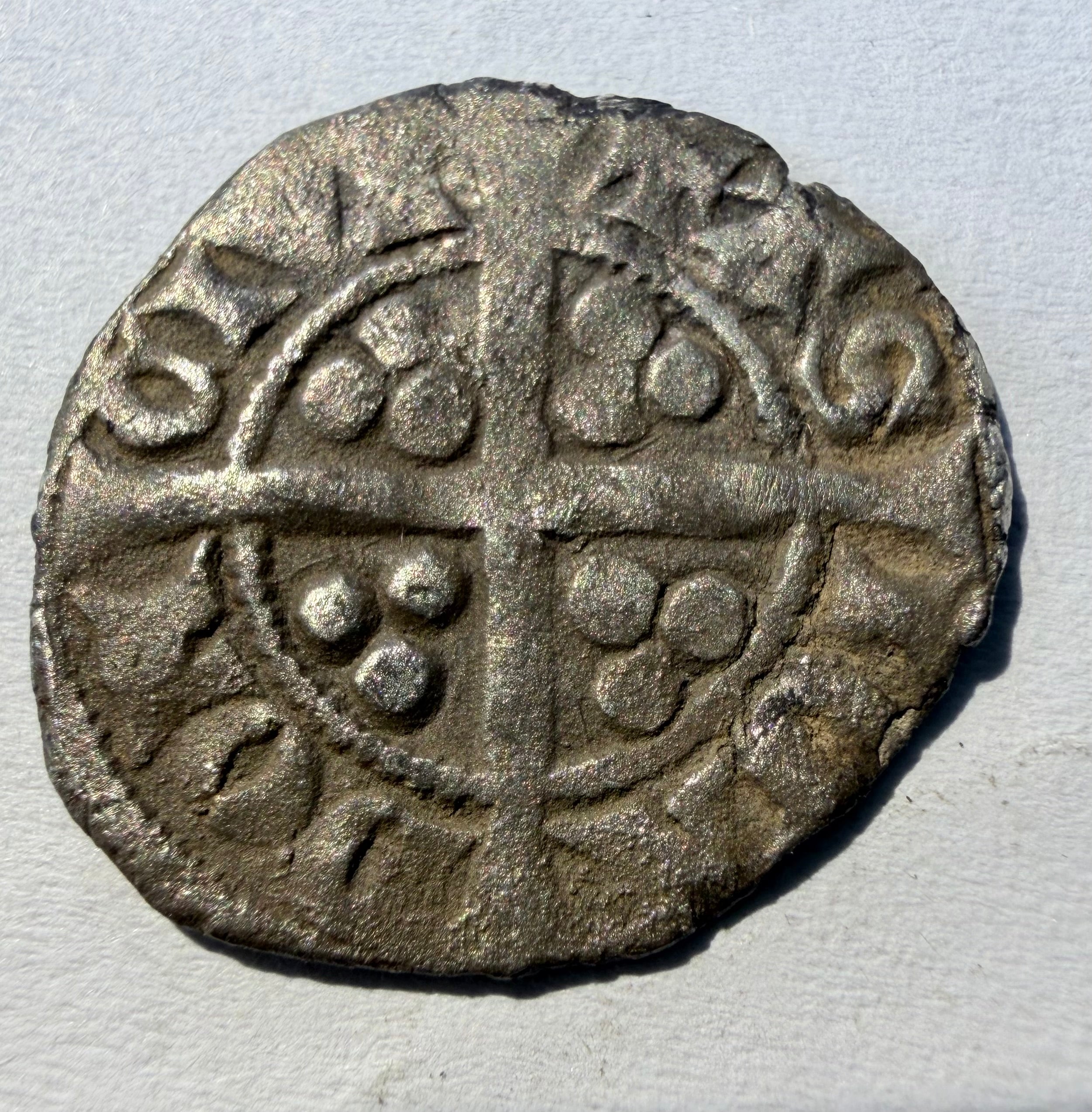 Edward II (1307–1327) Silver Long Cross Penny – Class 15a (London Mint)
