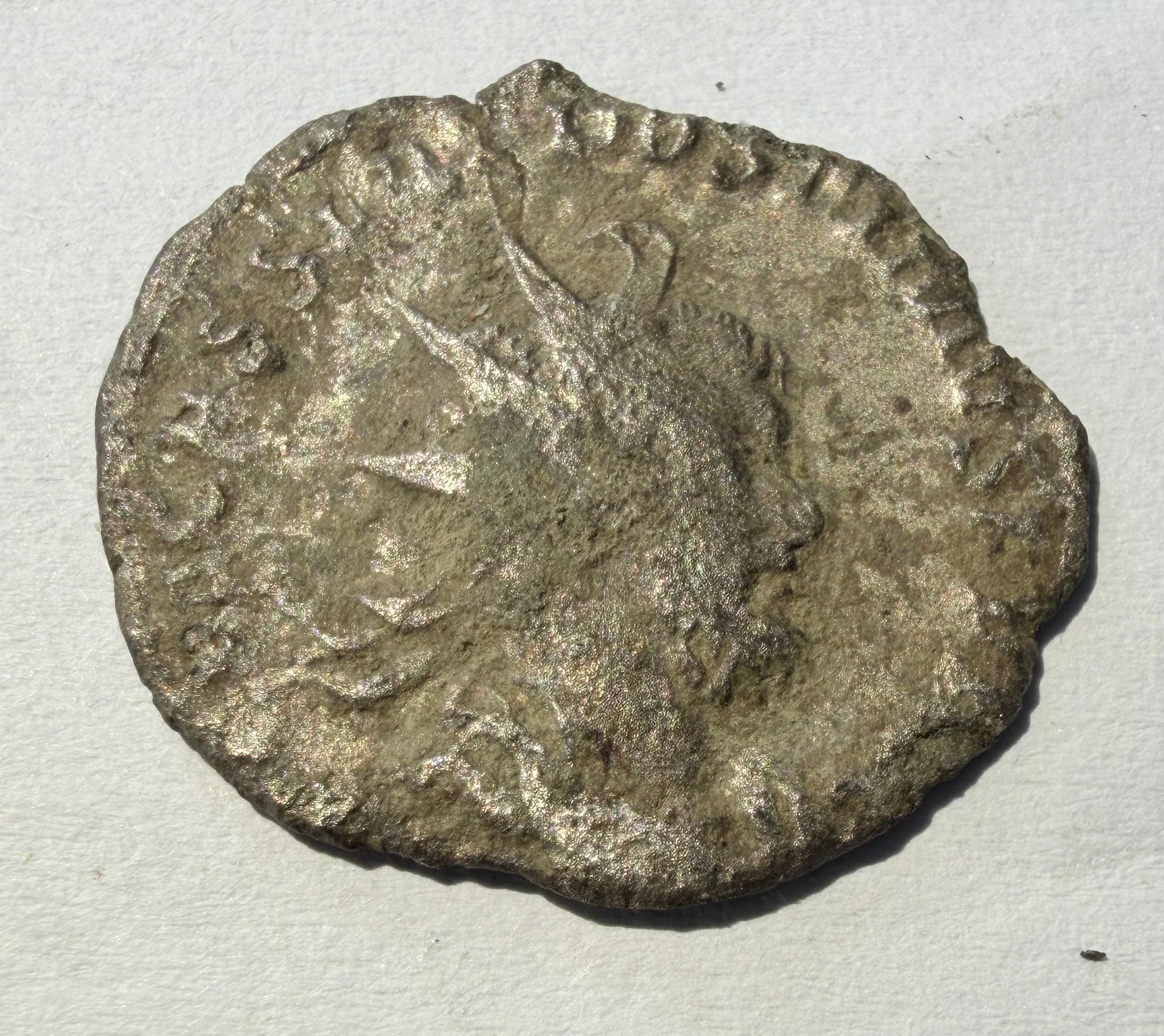 Postumus Antoninianus Salus Provinciarum River God Roman Coin UK Found