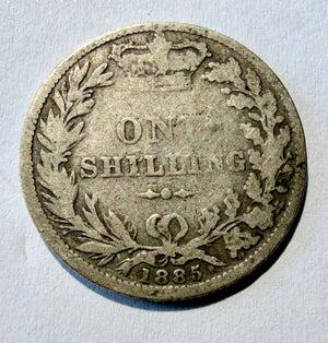 1885 Queen Victoria shilling