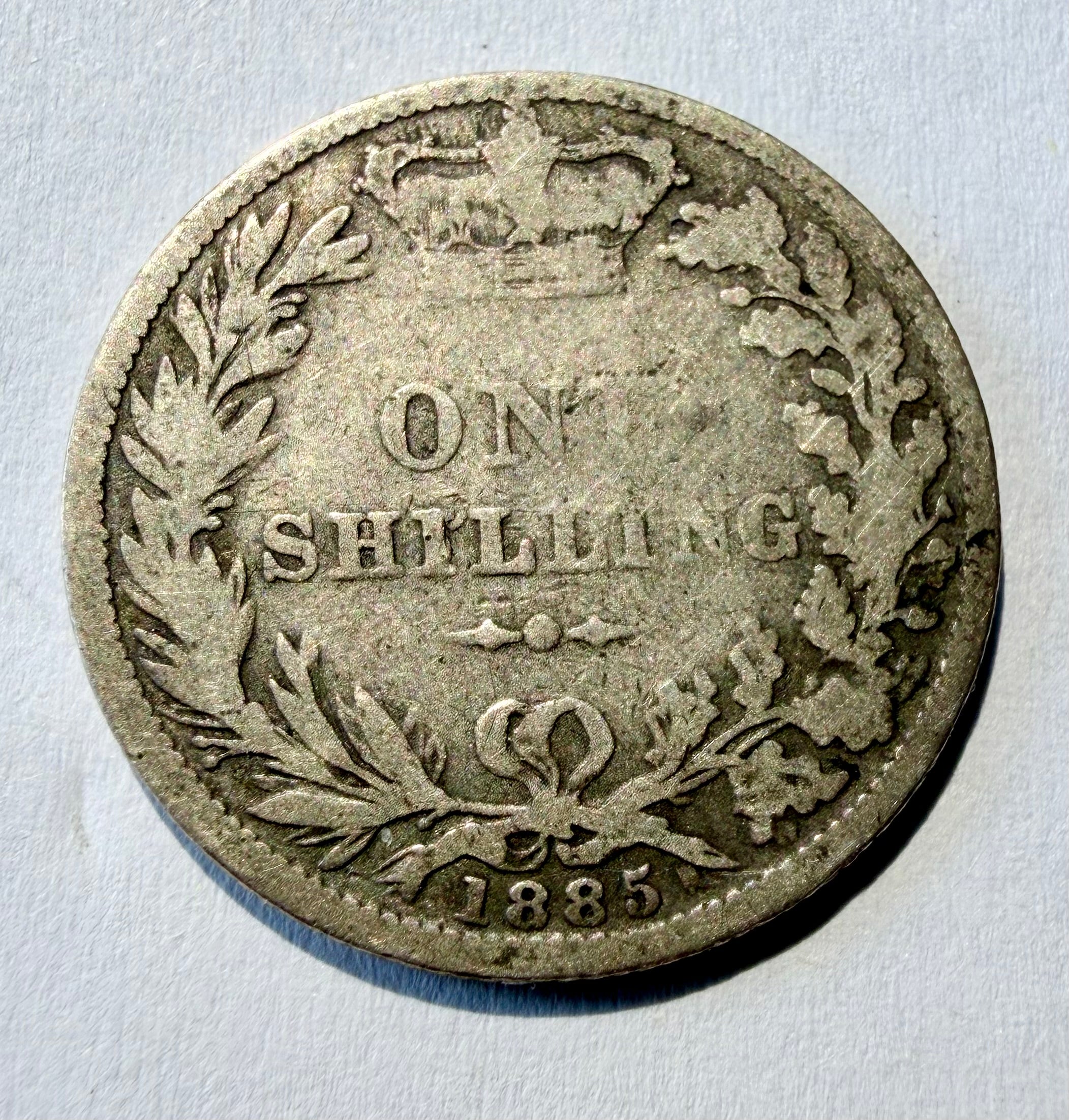 1885 Queen Victoria shilling